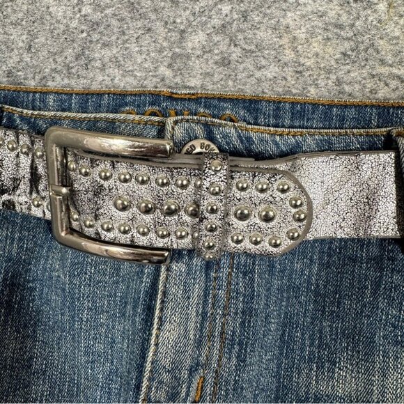 Vintage Y2K Bongo Women's Denim Festival Grunge Micro Mini Skirt Size 7 - Picture 4 of 16